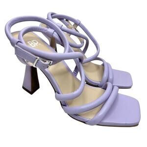 BP Sandals Size 5.5‎ Lilac Wraparound Square Toe High Heels